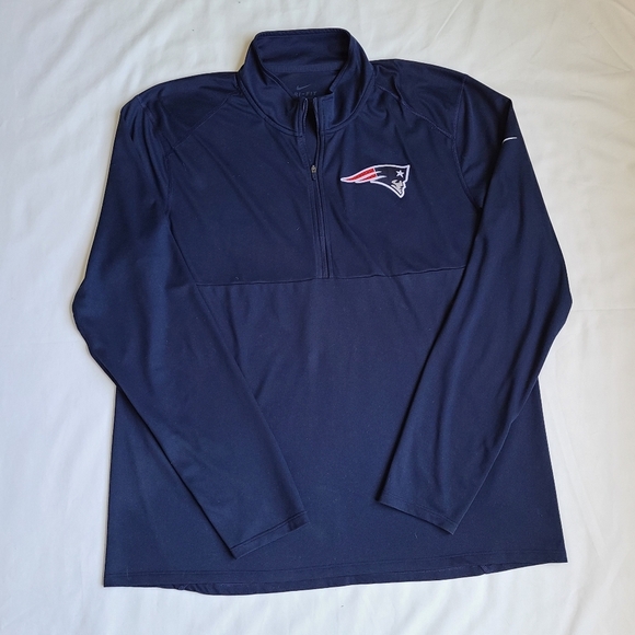 Nike New England Patriots Quarter Zip Pullover - Picture 3 of 4